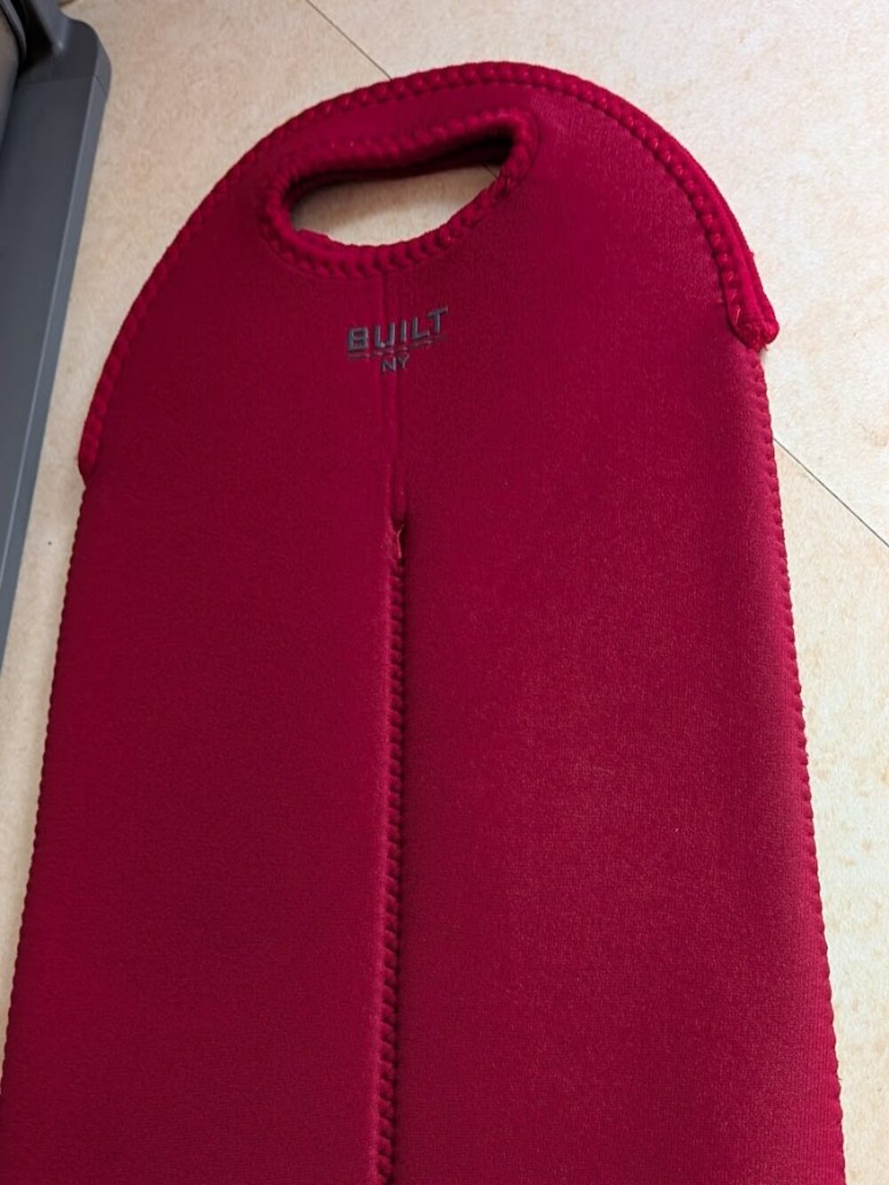 BUILT NY Two Wine Bottle Neoprene Tote in Red